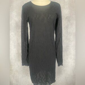 Wilfred Aritzia Lace Black Dress Women's Size L